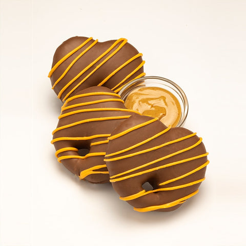 Milk Chocolate Peanut Butter Meltaway with Orange Drizzle