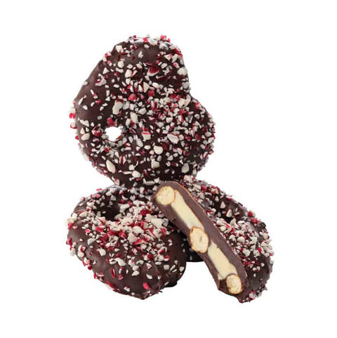 Dark Chocolate Peppermint Truffle Pretzels